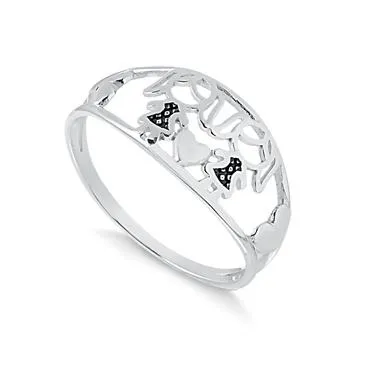 Anel de prata alta meninas - 270196 Imagem