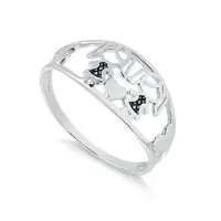 Anel de prata alta meninas - 270196