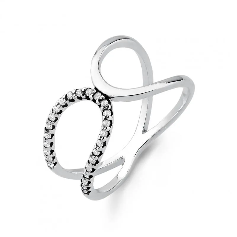 Anel de prata alta arco/arco - 271729