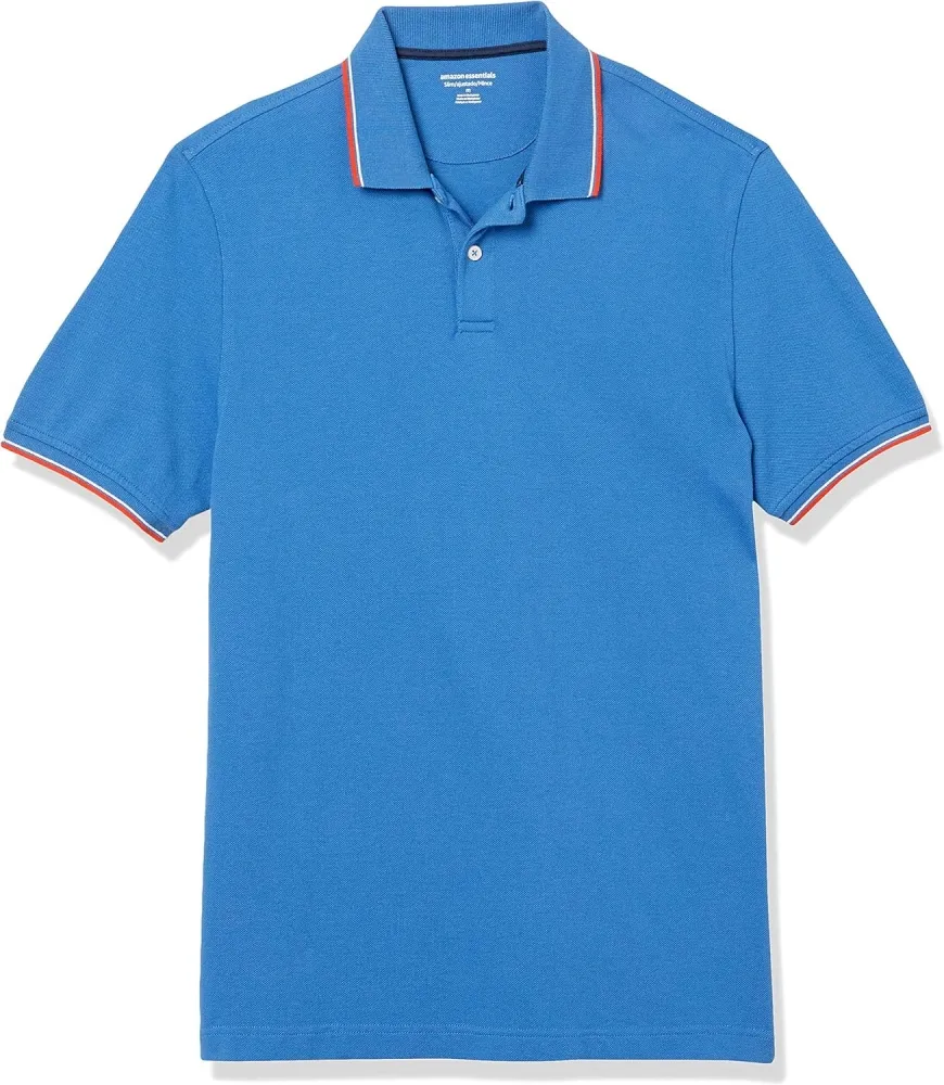 Camisa Polo Amazon Essentials Slim-Fit Mangas Curtas Masculina 
