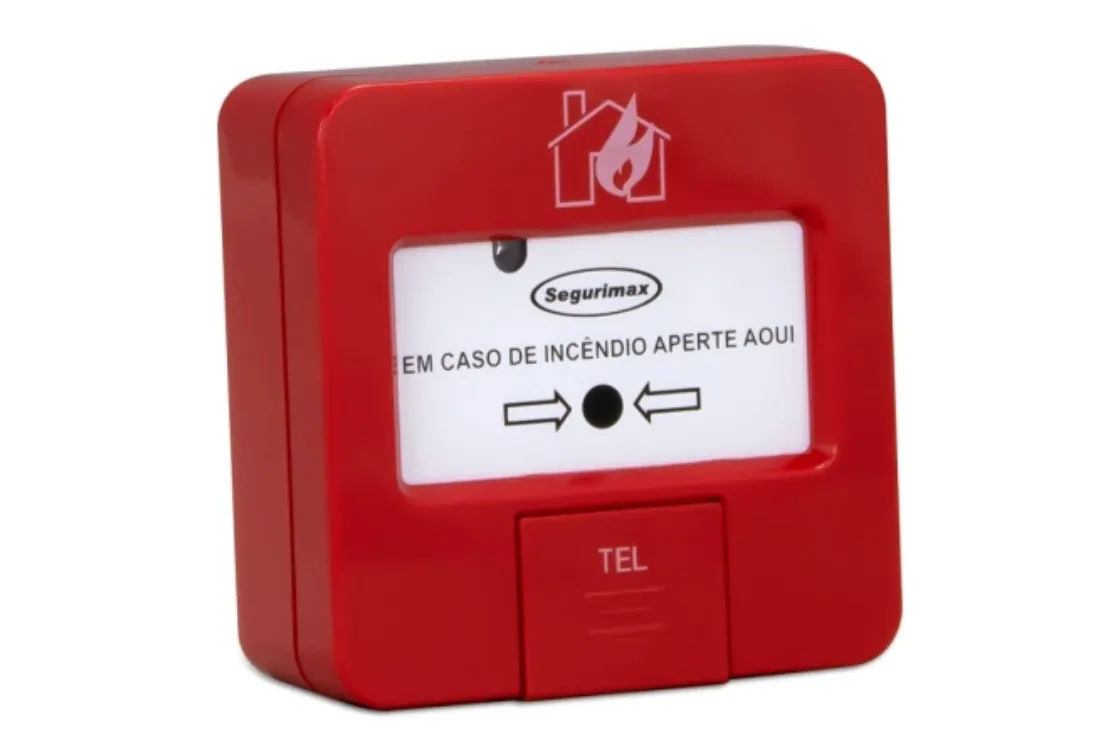 Acionador Manual Endereçável Alarme Incêndio 27109 Segurimax