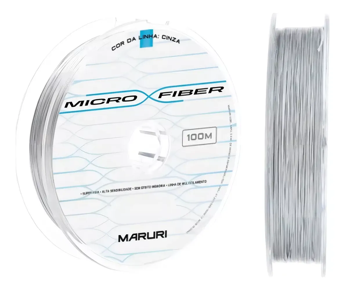 Linha Multifilamento Micro Fiber Cinza 100m 0,14mm - Maruri Imagem