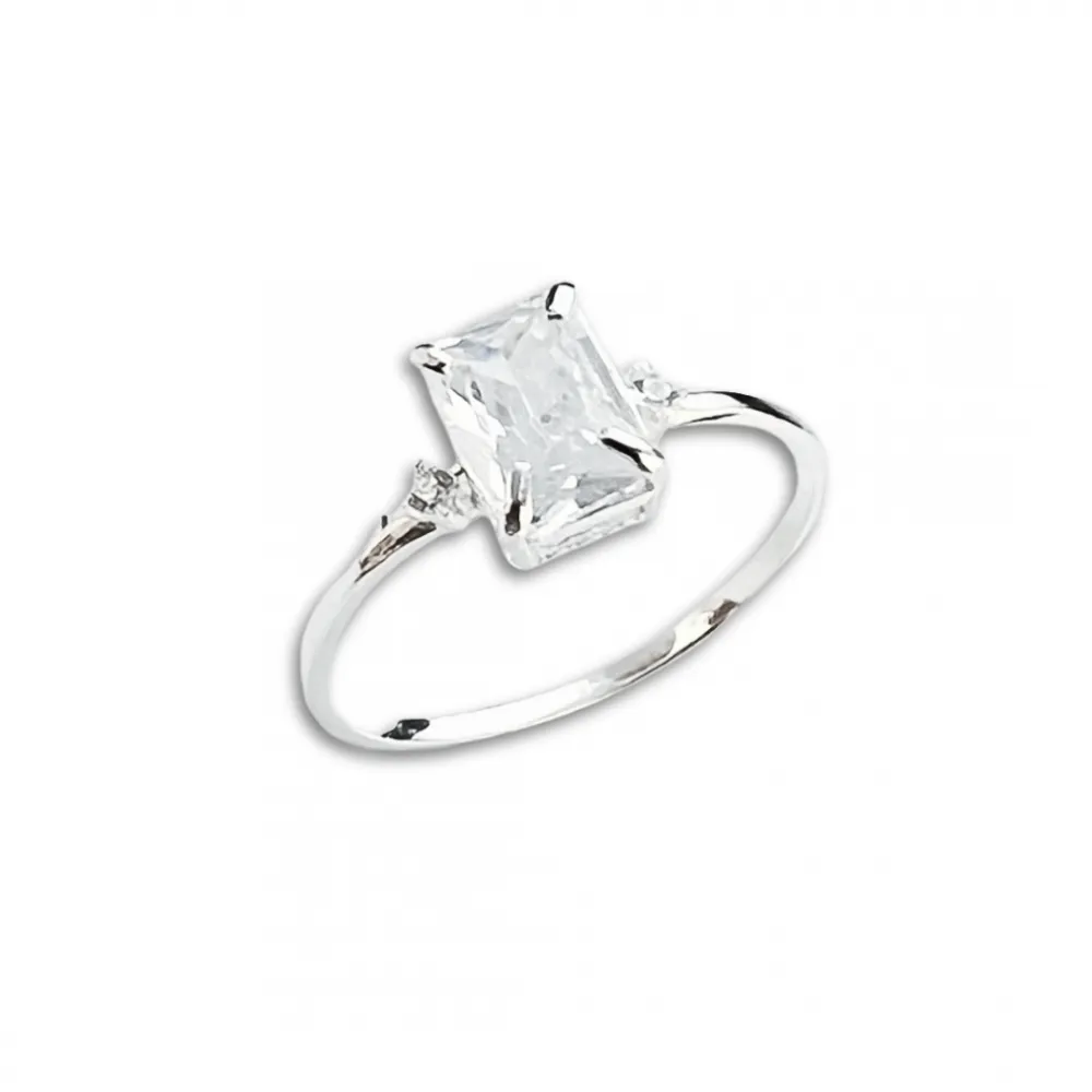 Anel de prata alta ilumine - cristal - 272070