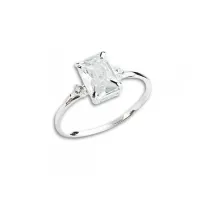 Anel de prata alta ilumine - cristal - 272070