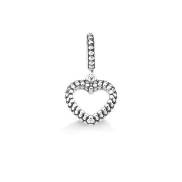 Berloque de prata alta coração - 251846