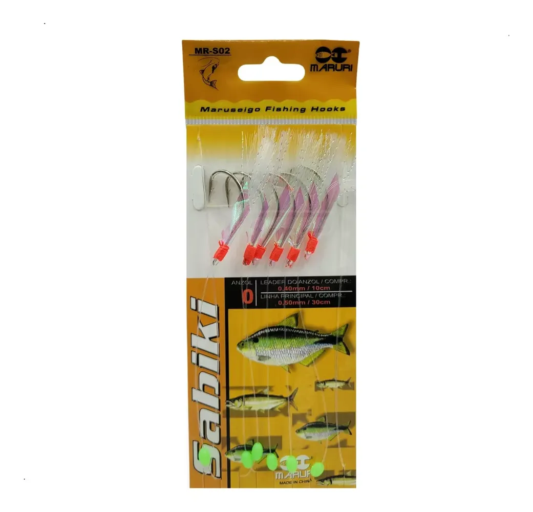 Sabiki De Pesca Mar Praia  N:16-Mr-s02 Anzol Maruseigo- Maruri