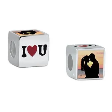 Berloque de prata dado I Love You  - 251352 Imagem