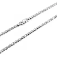 Corrente de prata alta corda baiana -  60 cm  - 210316