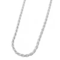 Corrente de prata alta corda baiana -  60 cm  - 210316 - Foto 2