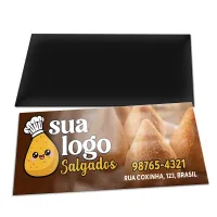 500 unidades IMAS DE GELADEIRA CORTE RETO COUCHÉ 250G VERNIZ UV TOTAL FRENTE - 103x45mm - Foto 2