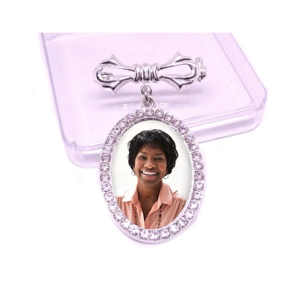 Pingente Relicário Para Buque de Noiva Personalizado com foto Colocada Imagem