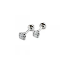Brinco  prata 925 pedra 3,5 mm - BFB132