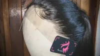 Pamela HUMANA Liso 50cm  300 gramas Lace Front HD humana  cabelo brasileiro repartição LivreBig®  - Foto 6