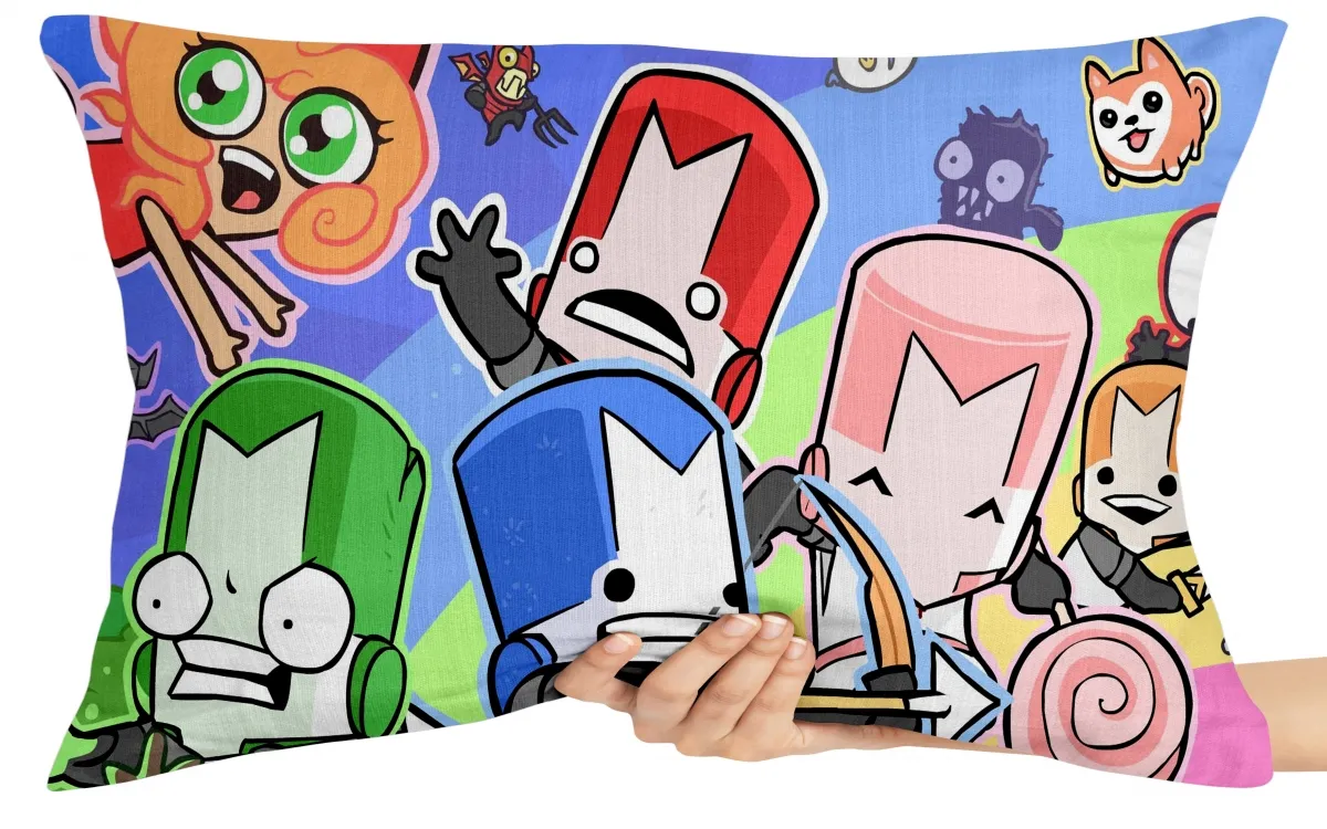 Capa de Almofada ou Travesseiro Castle Crashers jogo