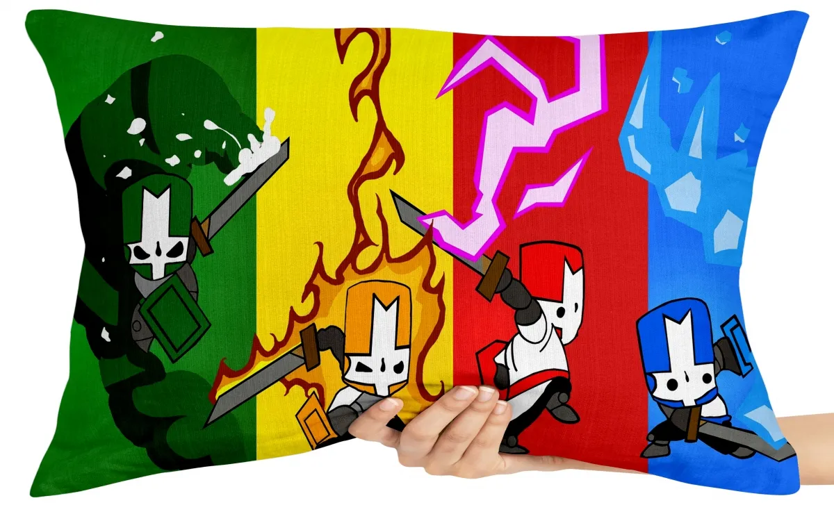 Capa de Almofada ou Travesseiro  Castle Crashers listras Imagem