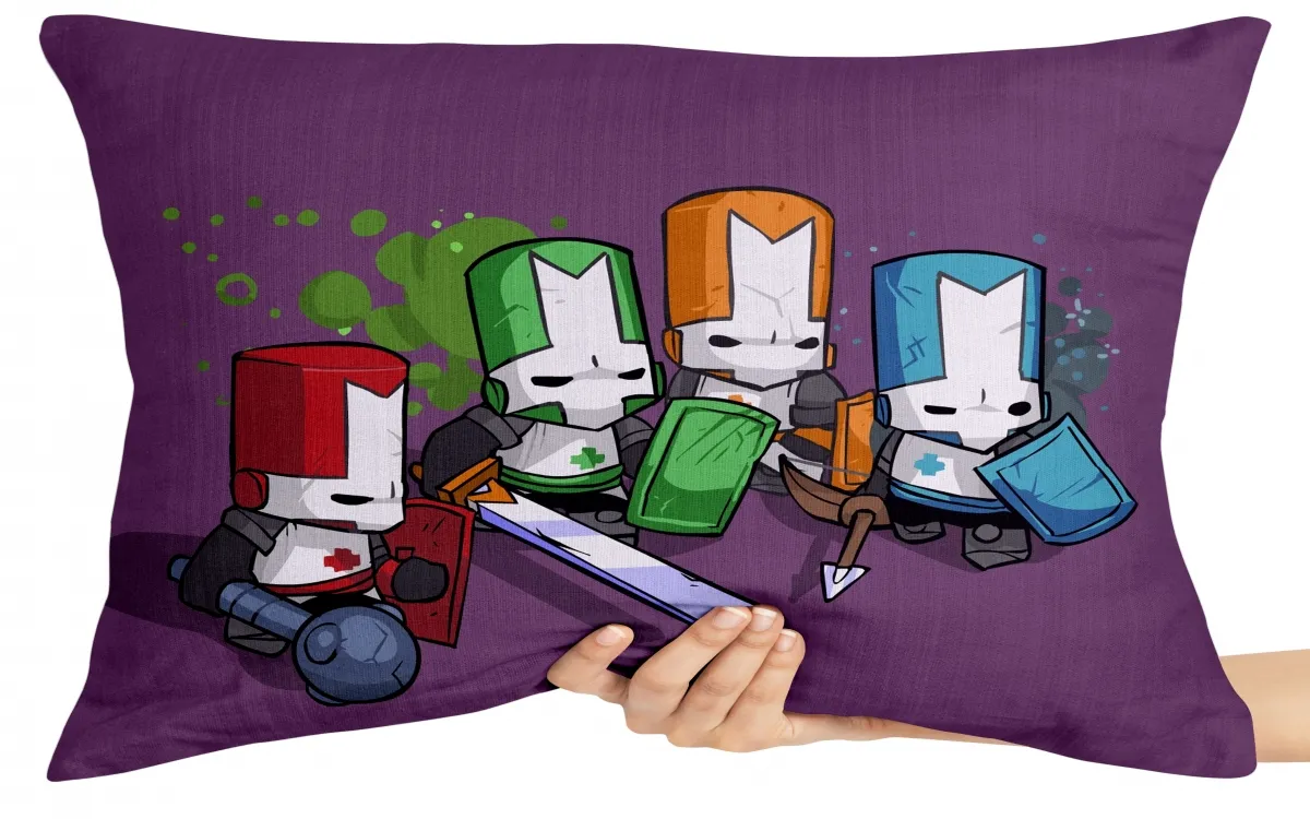 Capa de Almofada ou Travesseiro Castle Crashers roxo