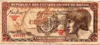 C111 - 5 Cruzeiros - Série 005 - Índio - Data: 1961 - BC
