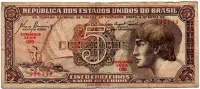 C111 - 5 Cruzeiros - Série 006 - Índio - Data: 1961 - R