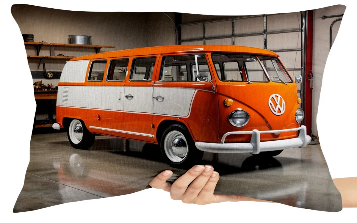 Capa de Almofada ou Travesseiro Kombi laranja