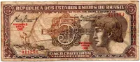 C111 - 5 Cruzeiros - Série 006 - Índio - Data: 1961 - BC