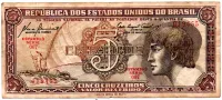 C111 - 5 Cruzeiros - Série 007 - Índio - Data: 1961 - BC
