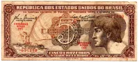 C111 - 5 Cruzeiros - Série 007 - Índio - Data: 1961 - BC