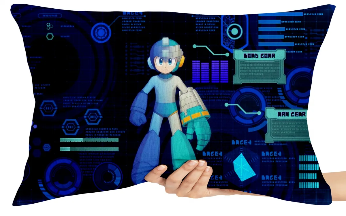 Capa de Almofada ou Travesseiro Mega Man visor
