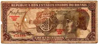 C111 - 5 Cruzeiros - Série 009 - Índio - Data: 1961 - UTG