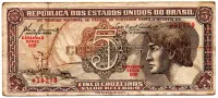 C111 - 5 Cruzeiros - Série 009 - Índio - Data: 1961 - MBC