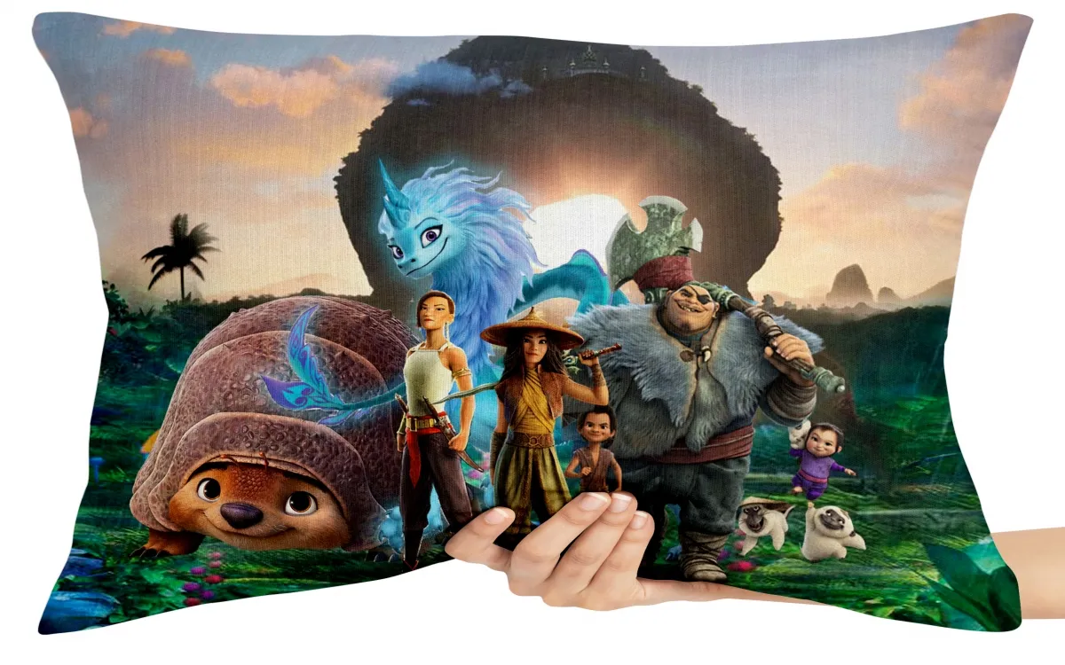 Capa de Almofada ou Travesseiro Raya Personagens Imagem