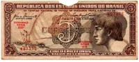 C111 - 5 Cruzeiros - Série 009 - Índio - Data: 1961 - UTG