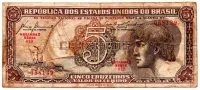 C111 - 5 Cruzeiros - Série 010 - Índio - Data: 1961 - MBC