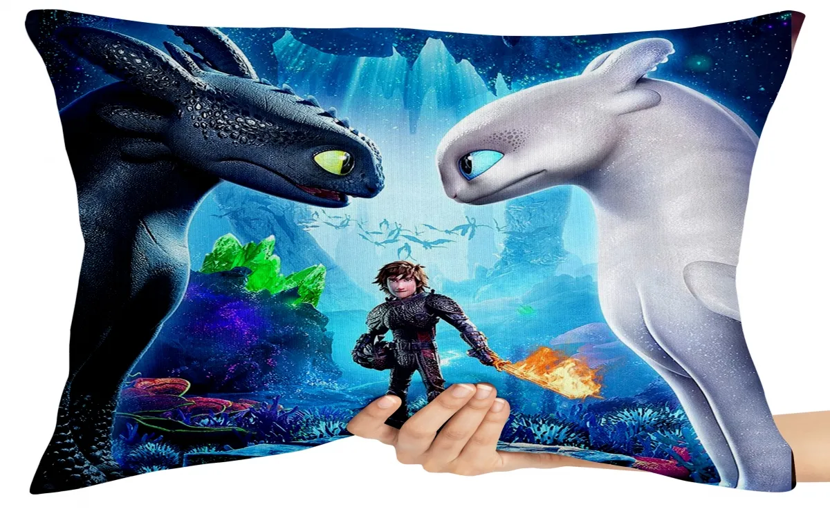 Capa de Almofada ou Travesseiro Soluço, Banguela e Fúria da Luz