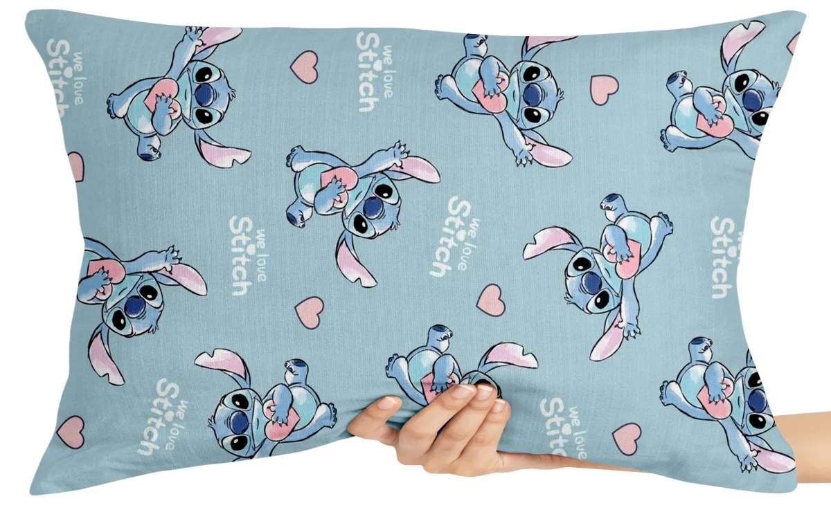 Capa de Almofada ou Travesseiro Stitch coração