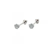 Brinco de prata ponto de luz estrela - 3,0 mm - BF251