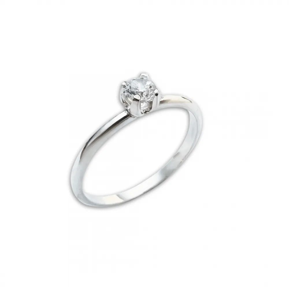 Anel solitário prat alta 950 - AS106