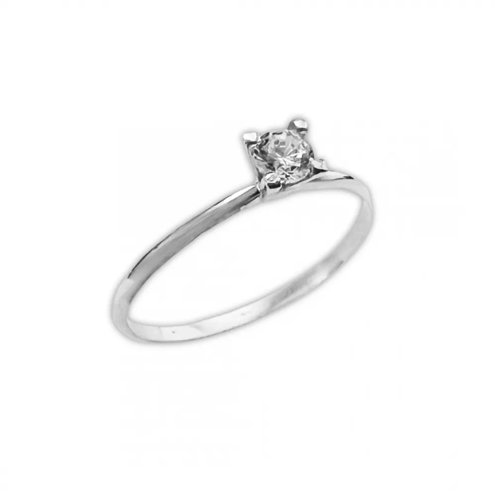 Anel solitário prat alta 950 - AS104 Imagem