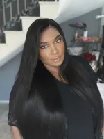 Lace Natural PAMELA   300g  65/70 Lace Front UltraHD humana cabelo brasileiro repartição  LivreBigPlus® - Foto 2
