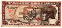 C111 - 5 Cruzeiros - Série 011 - Índio - Data: 1961 - MBC