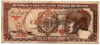 C111 - 5 Cruzeiros - Série 011 - Índio - Data: 1961 - MBC
