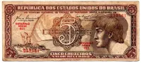 C111 - 5 Cruzeiros - Série 011 - Índio - Data: 1961 - MBC