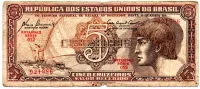 C111 - 5 Cruzeiros - Série 012 - Índio - Data: 1961 - UTG