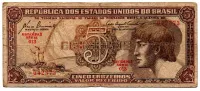 C111 - 5 Cruzeiros - Série 013 - Índio - Data: 1961 - BC