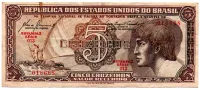 C111 - 5 Cruzeiros - Série 013 - Índio - Data: 1961 - MBC