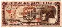 C111 - 5 Cruzeiros - Série 013 - Índio - Data: 1961 - MBC