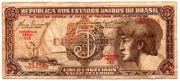 C111 - 5 Cruzeiros - Série 015 - Índio - Data: 1961 - BC