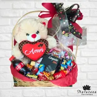 Cesta com Pelúcia e Chocolates  - Foto 2