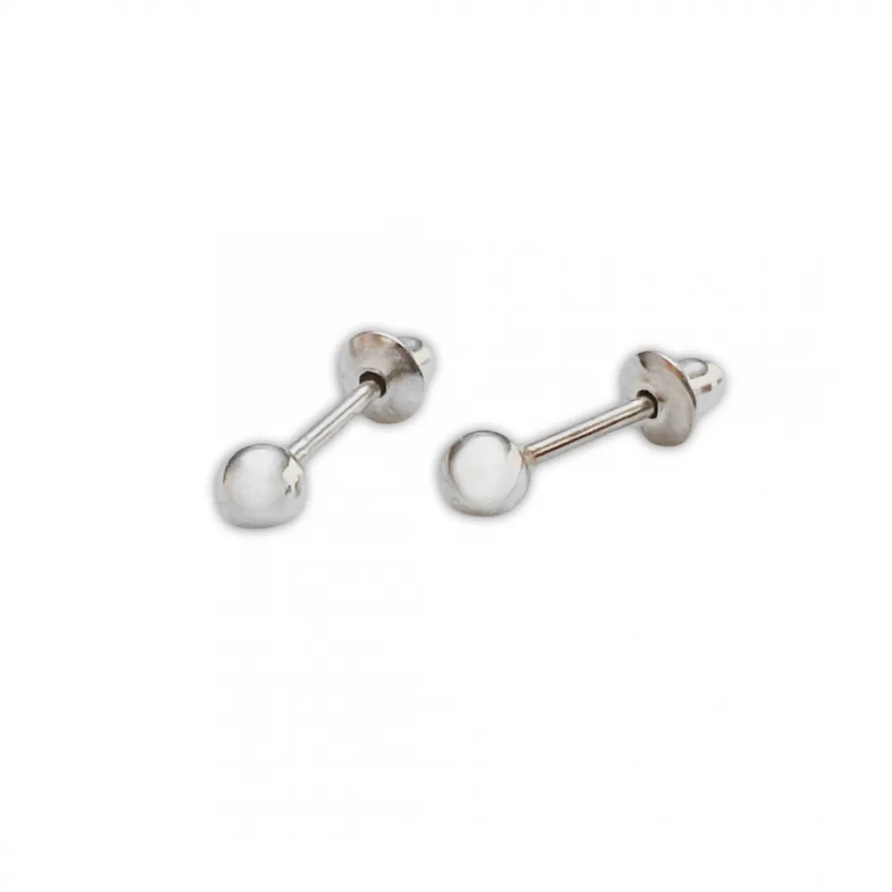 Brinco  prata 925 bola 3 mm - BFB02