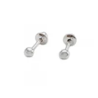  Brinco  prata 925 bolinha 2 mm - BFB01