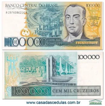 C176 - 100000 Cruzeiros (Juscelino Kubitschek)  - Sob/Fe 